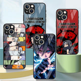 Naruto Sasuke Glass Case For Apple Iphones