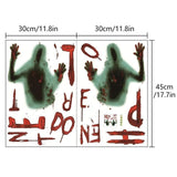 Removable Halloween Wall Stickers Blood Hands Halloween Decorations
