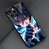 Naruto Sasuke Glass Case For Apple Iphones