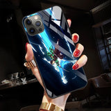 Anime Demon Slayer Kimetsu No Yaiba Tempered Glass Case For Apple IPhones