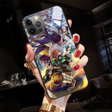 Anime Demon Slayer Kimetsu No Yaiba Tempered Glass Case For Apple IPhones