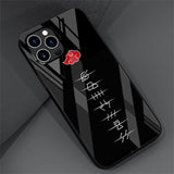 Naruto Akatsuki Glass Case For Apple iPhones