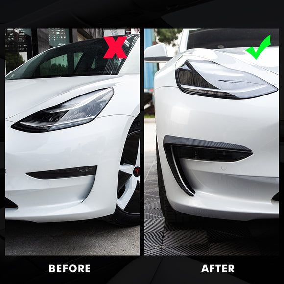 Tesla Front  Carbon Fiber Blade Trim