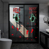 Removable Halloween Wall Stickers Blood Hands Halloween Decorations