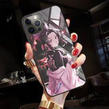 Anime Demon Slayer Kimetsu No Yaiba Tempered Glass Case For Apple IPhones
