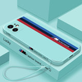 Luxury Fashion Straight Edge Soft Liquid silicone protective Cover for iPhone